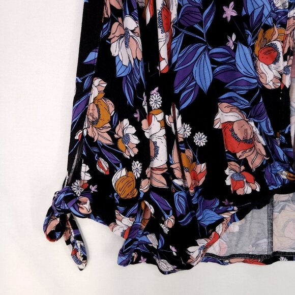 Free People Keepin' On Tee Tropical Blouse Size Large Dolman 3/4 Sleeve Floral - Picture 6 of 15